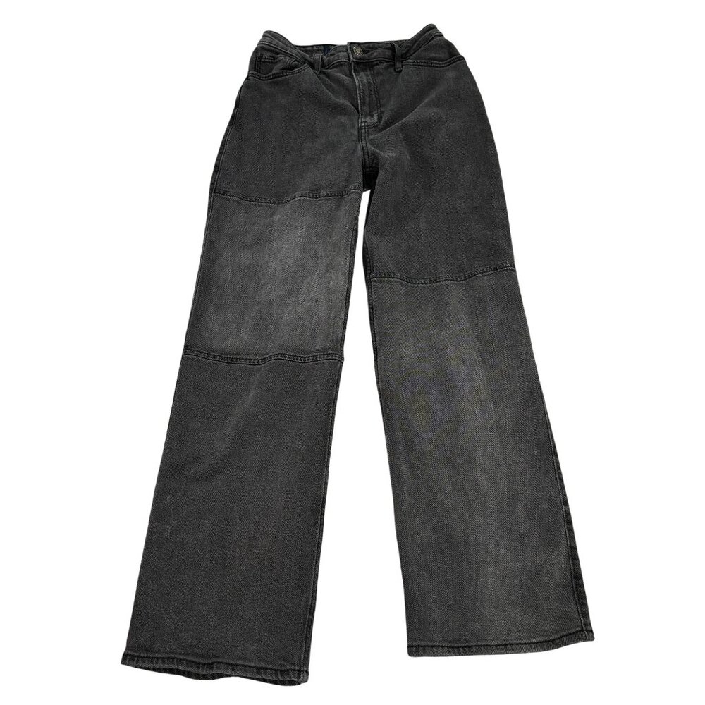 Wide-Leg Black Denim Jeans Hollister California